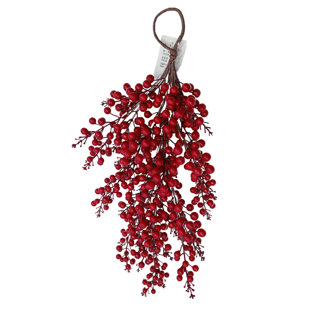 (MNC0017RJ) Muerdago berries 75 cm rojo