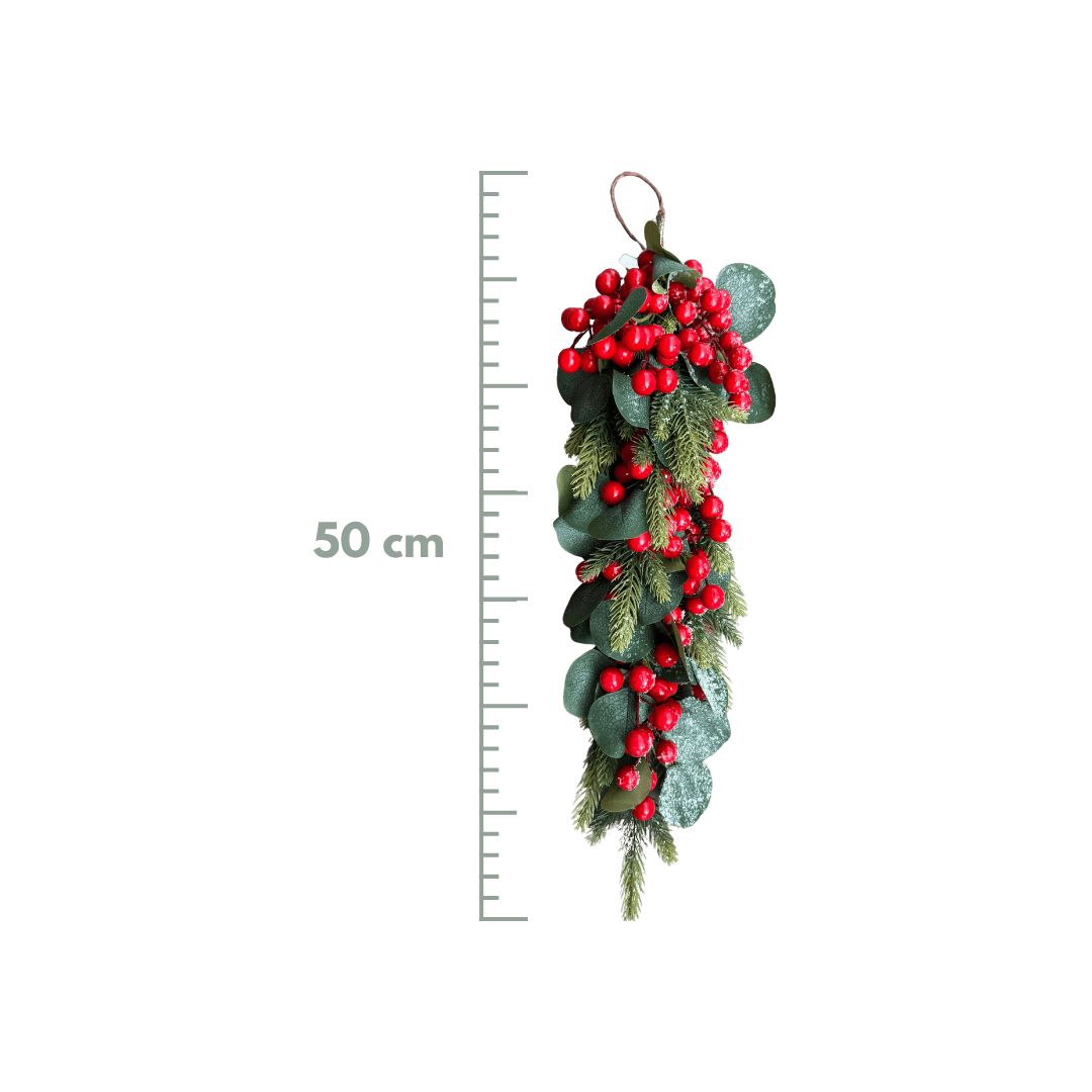 MUERDAGO BERRIES 50CM ROJO
