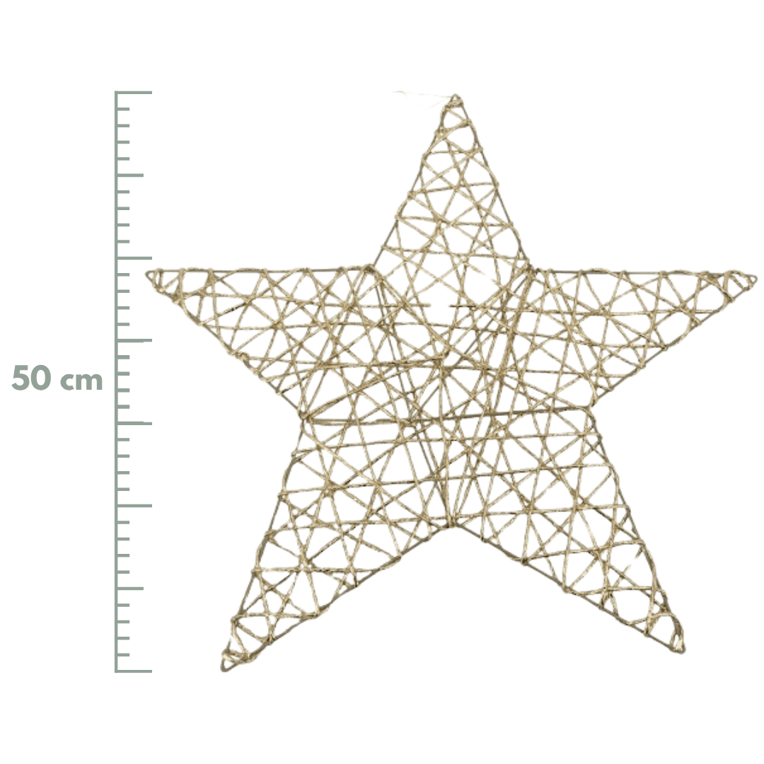 Estrella oro metalico 30cm/40cm/50cm