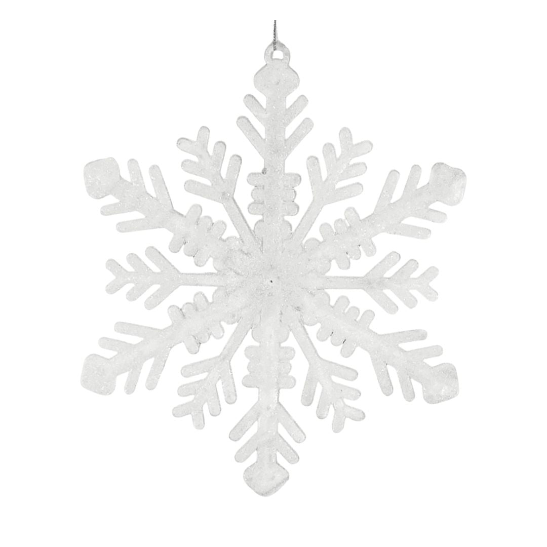 (Mli0393w) Copo de nieve escarchado 30 cm blanco