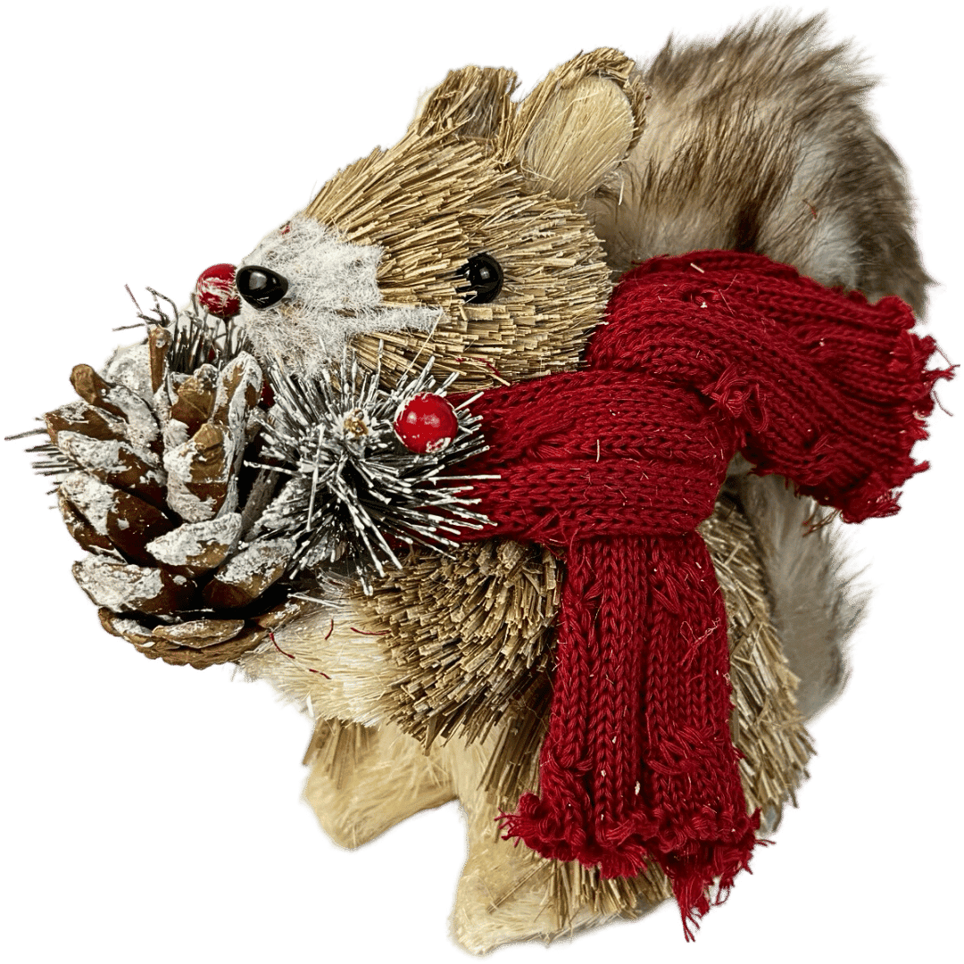 (MPD00838) Ardilla maderitas 14 x 16 cm rojo