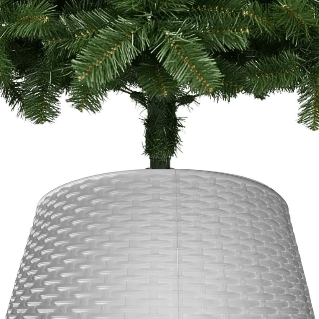 (NFF00002W) Pie de pino mimbre blanco 58.5 cm