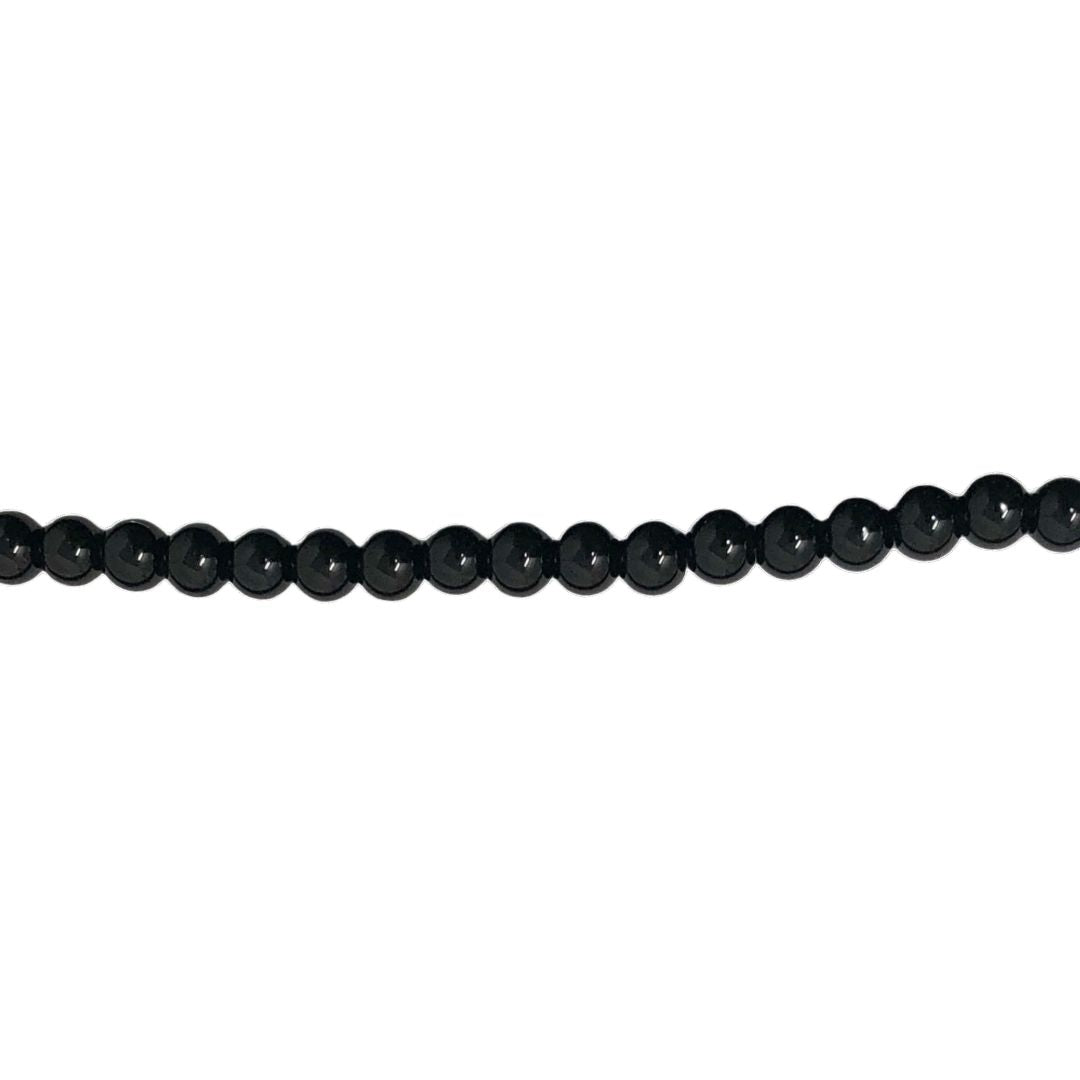 Perlas lisas 4/6/8 mm negras