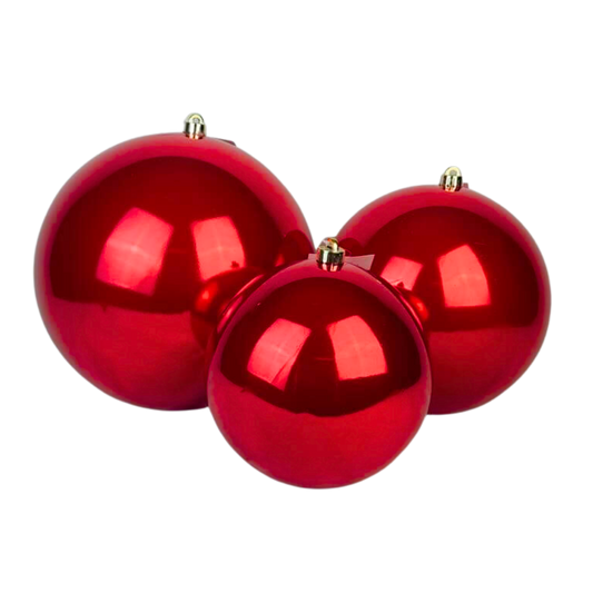 Esfera navideña perlizada, medidas 20 cm, 25 cm y 30 cm
