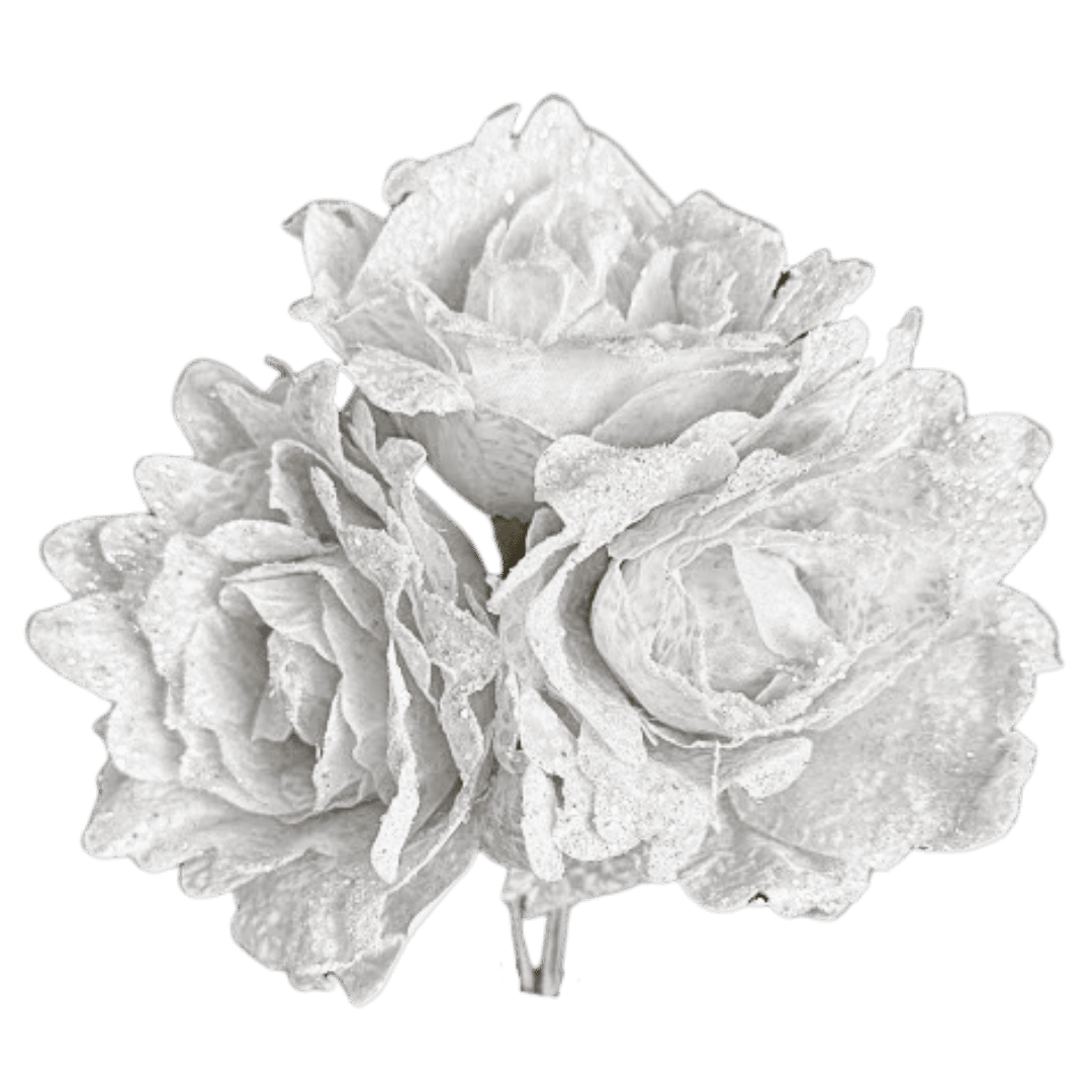 (QBD00218W) 3 pz rosa 20 cm blanco