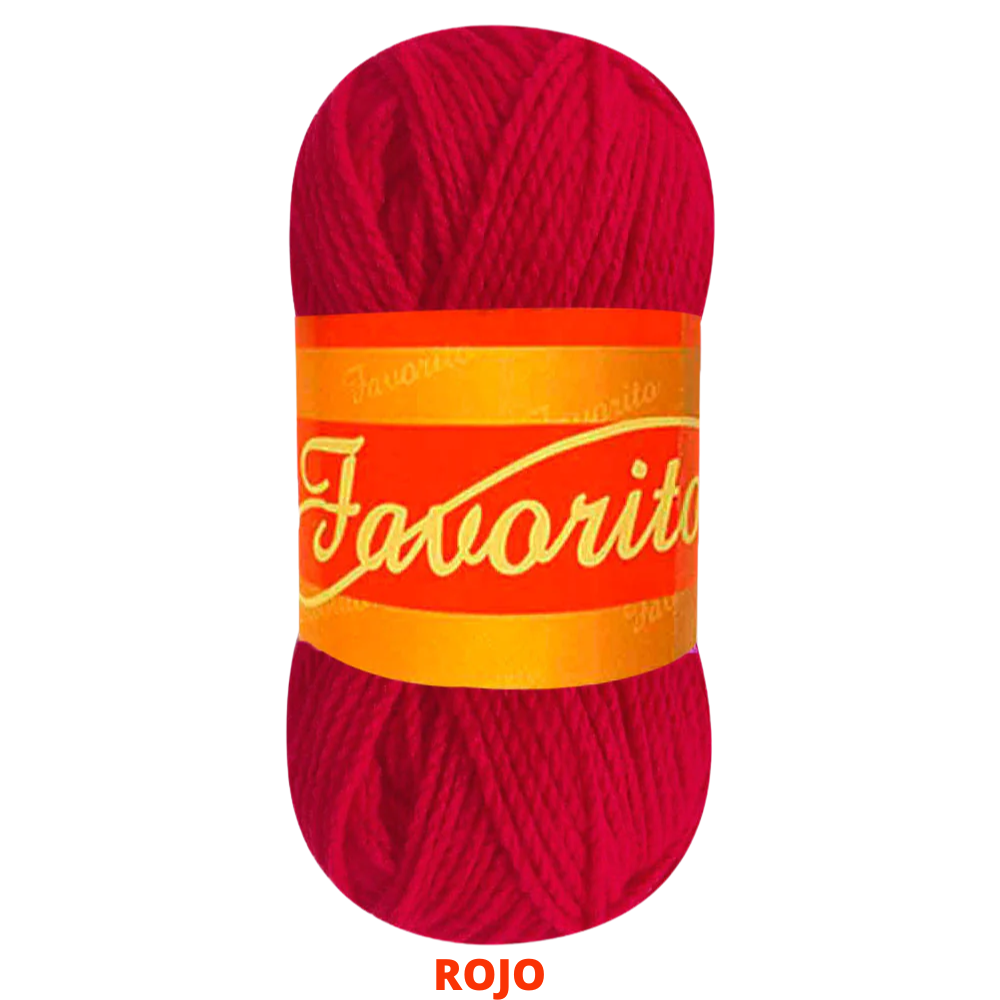 Estambre Favorito 50 Gr C-3040 Rojo