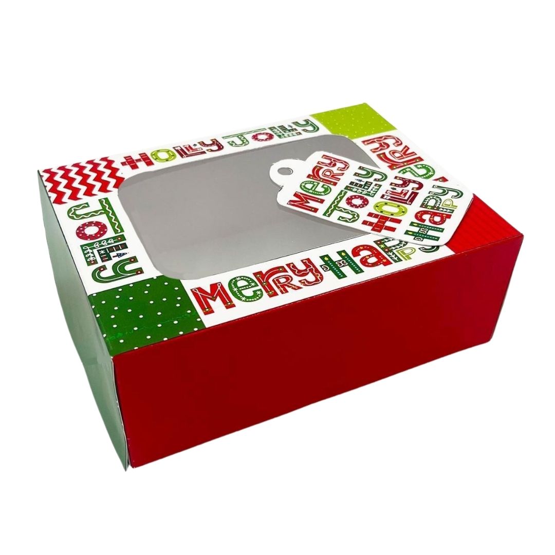 (ROUGE) Caja temporada c/ventana 12X16X6 cm C/5 PZS