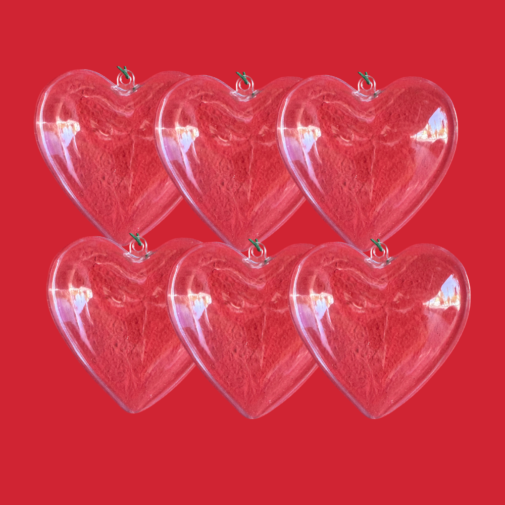 (284391) Colgante Corazon Liso 8 cm C/6 pza