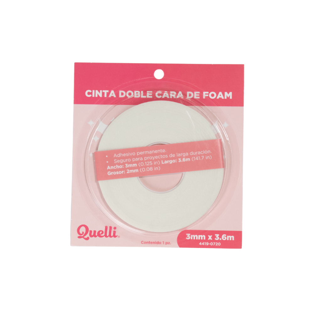 Cinta Doble Cara de Foam 3mm X 3.6mts