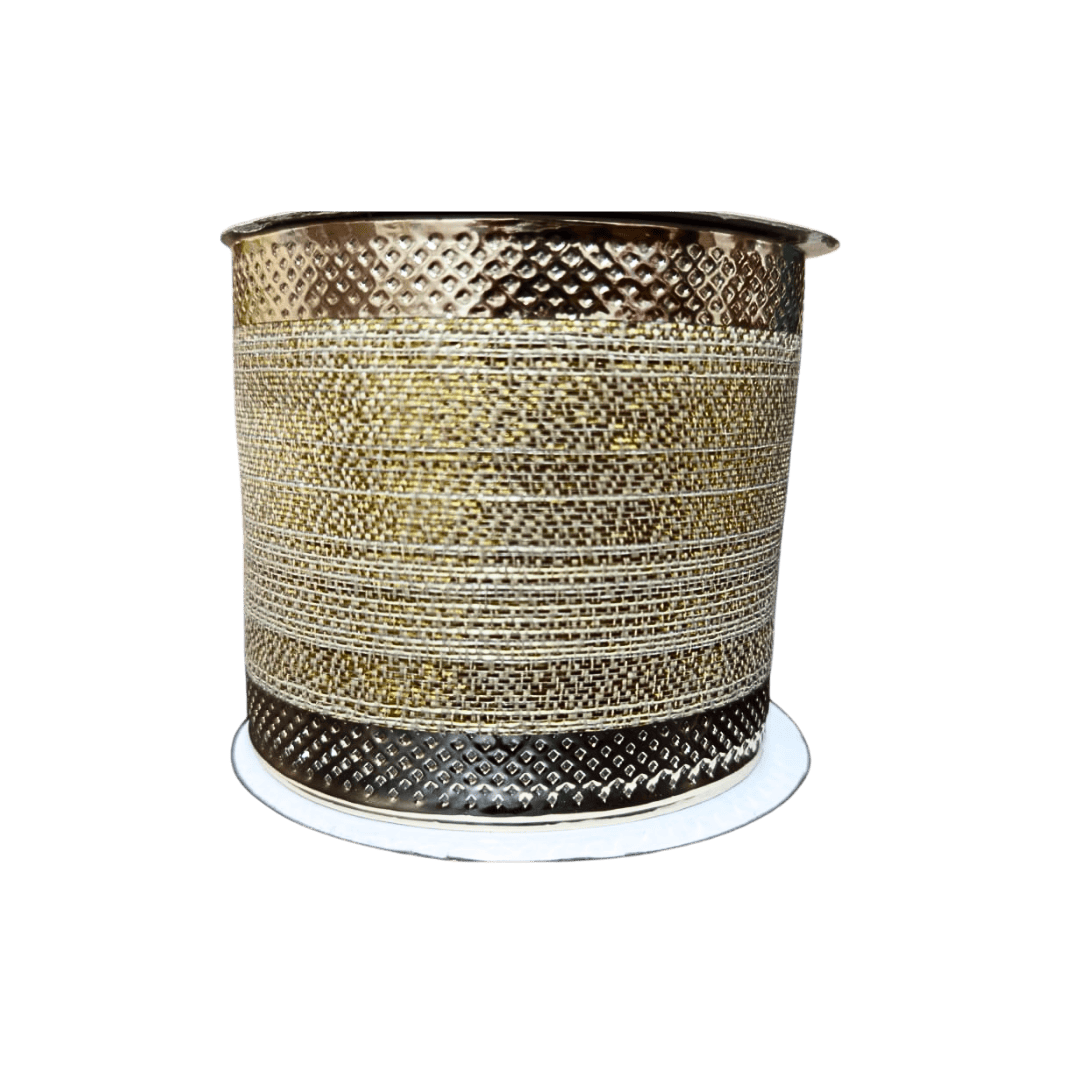 (TCH01821CH) Liston metalico champagne 6.5cm x 9m