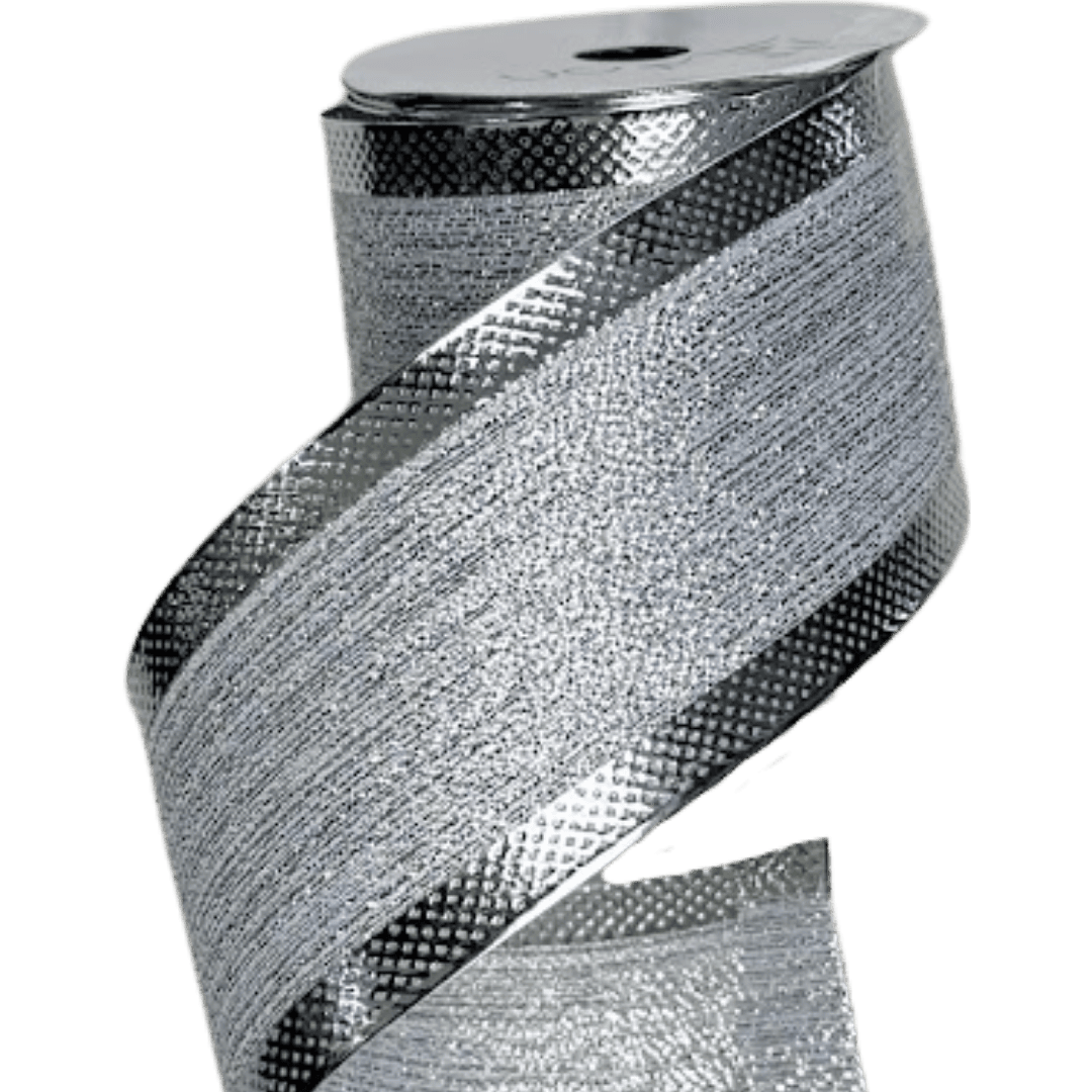 (TCH01821S) Liston metalico plata 6.5cm x 9m