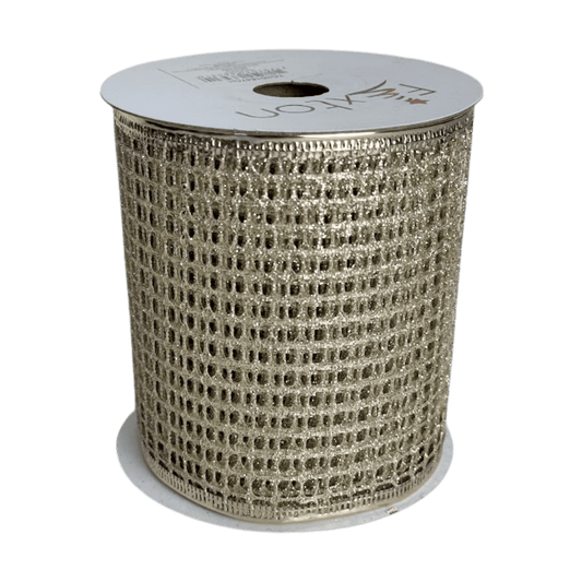 (TCH01847CH) Liston malla champagne 10cm x 9m