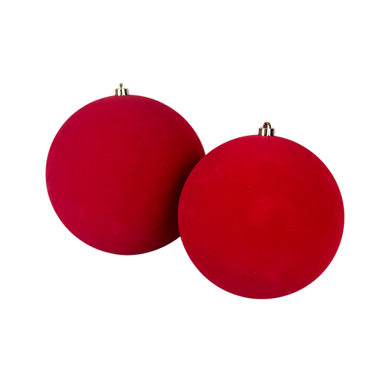 Esfera terciopelo rojo, medidas 25 cm/30 cm