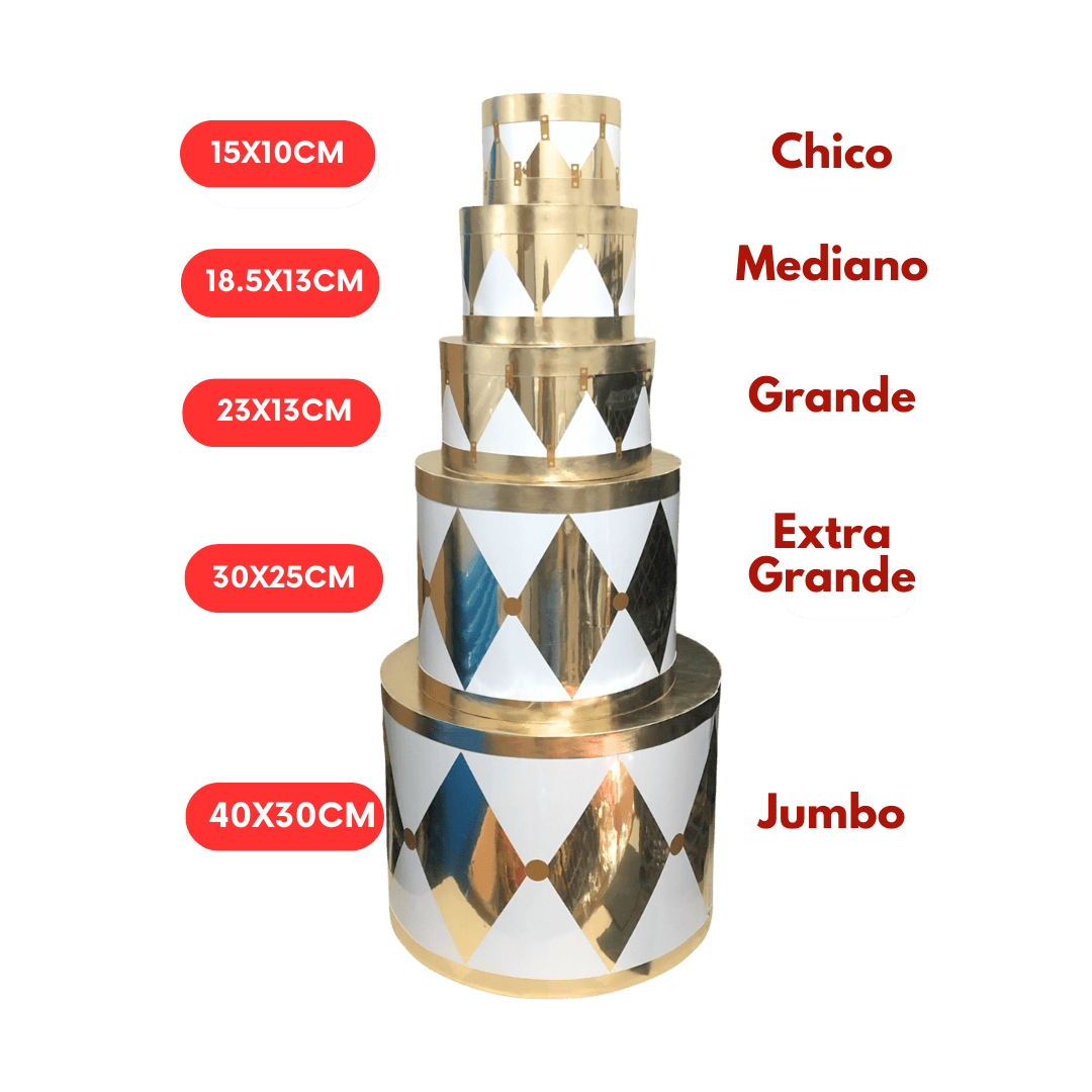 Tambores bicolor oro/blanco