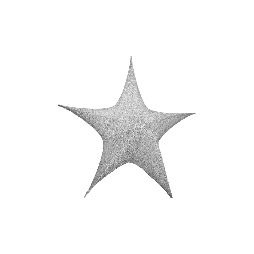 Estrella brillante plata 40cm/65cm/80cm/110cm