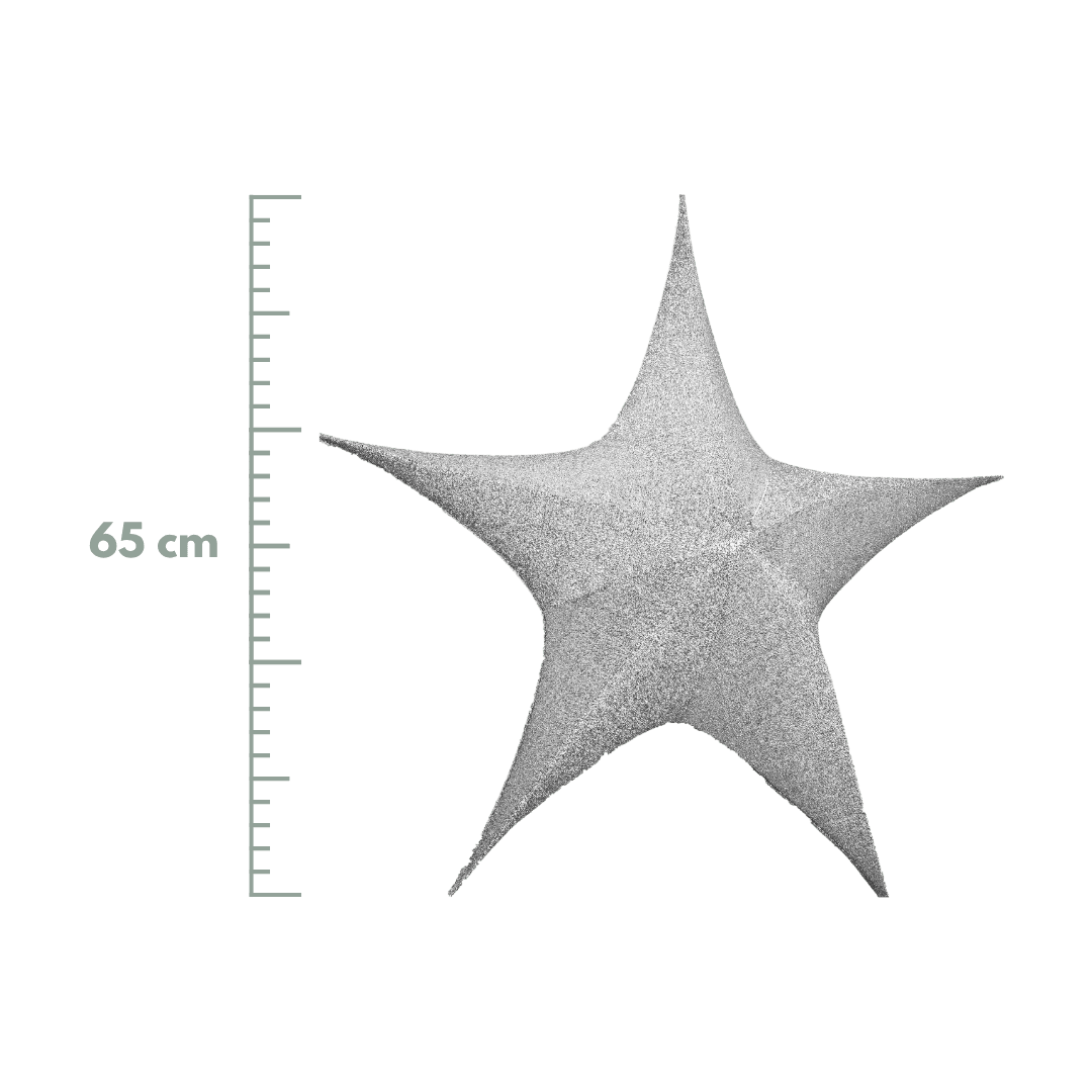Estrella brillante plata 40cm/65cm/80cm/110cm