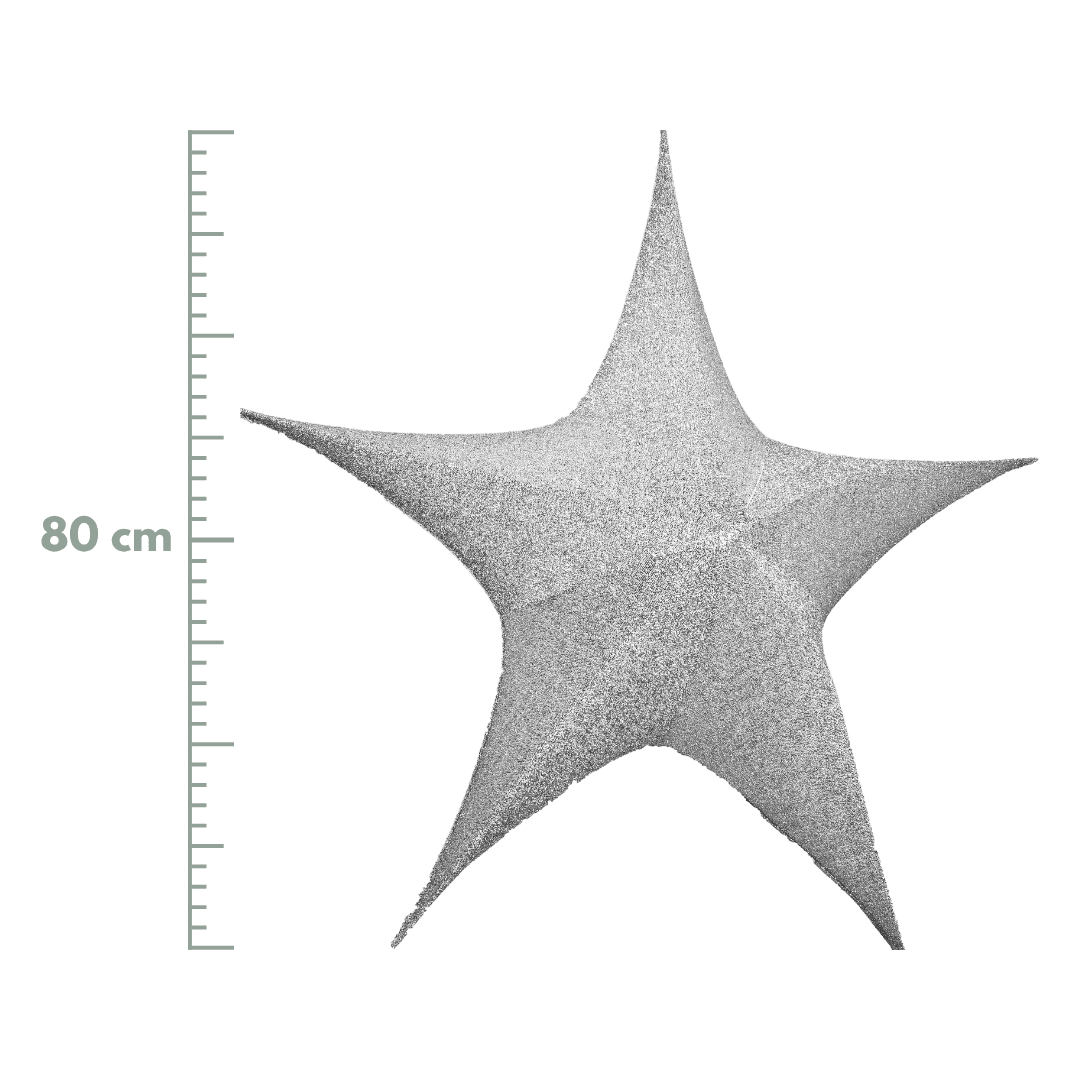 Estrella brillante plata 40cm/65cm/80cm/110cm