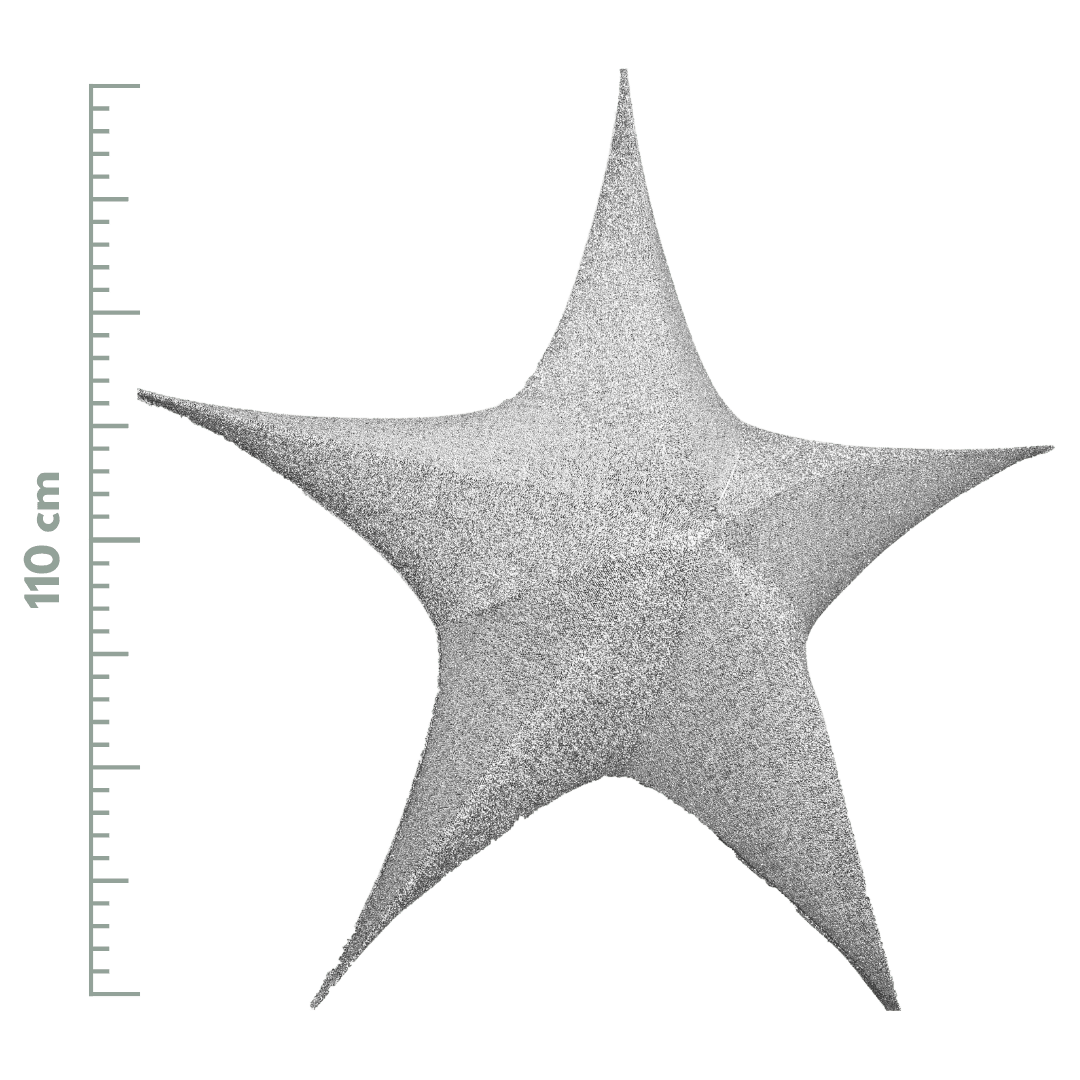 Estrella brillante plata 40cm/65cm/80cm/110cm