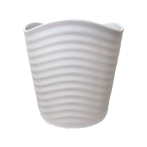 (29272) Maceta de melamina 13 x 5 x 13 cm ondas