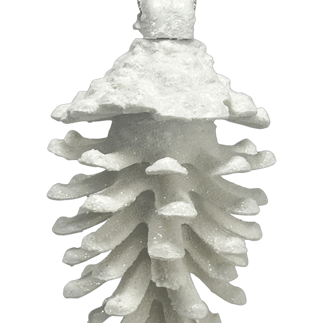 (Mli0430W) Piña Escarchada 11X6X6Cm Blanco