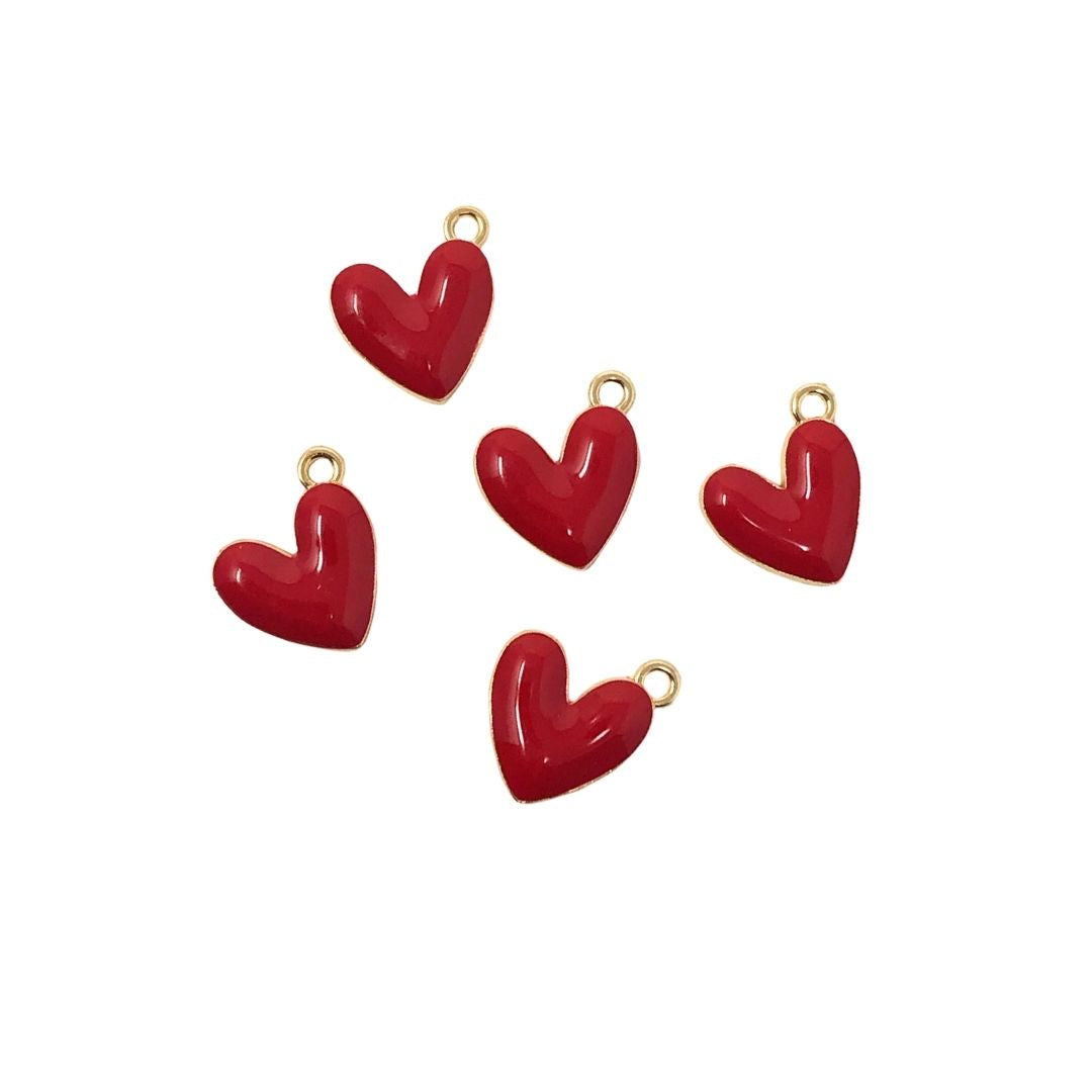 Dijes metalicos de corazon