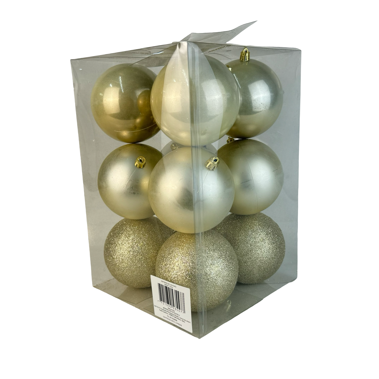 (Bhk01170Ch) Tarro Cuad Esfera 10Cm C/12 Champ