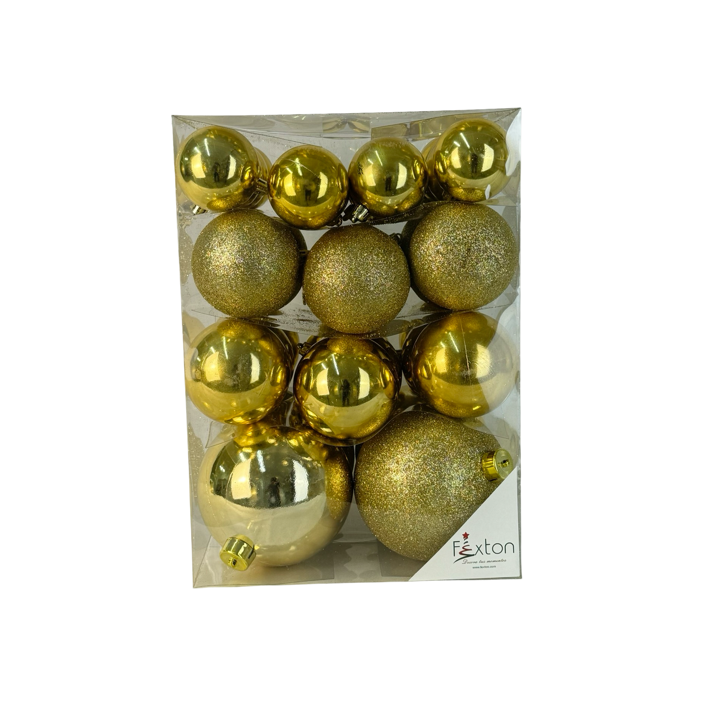 (Bhk01114Ch) Caja Esferas 38Pz Mix Champana