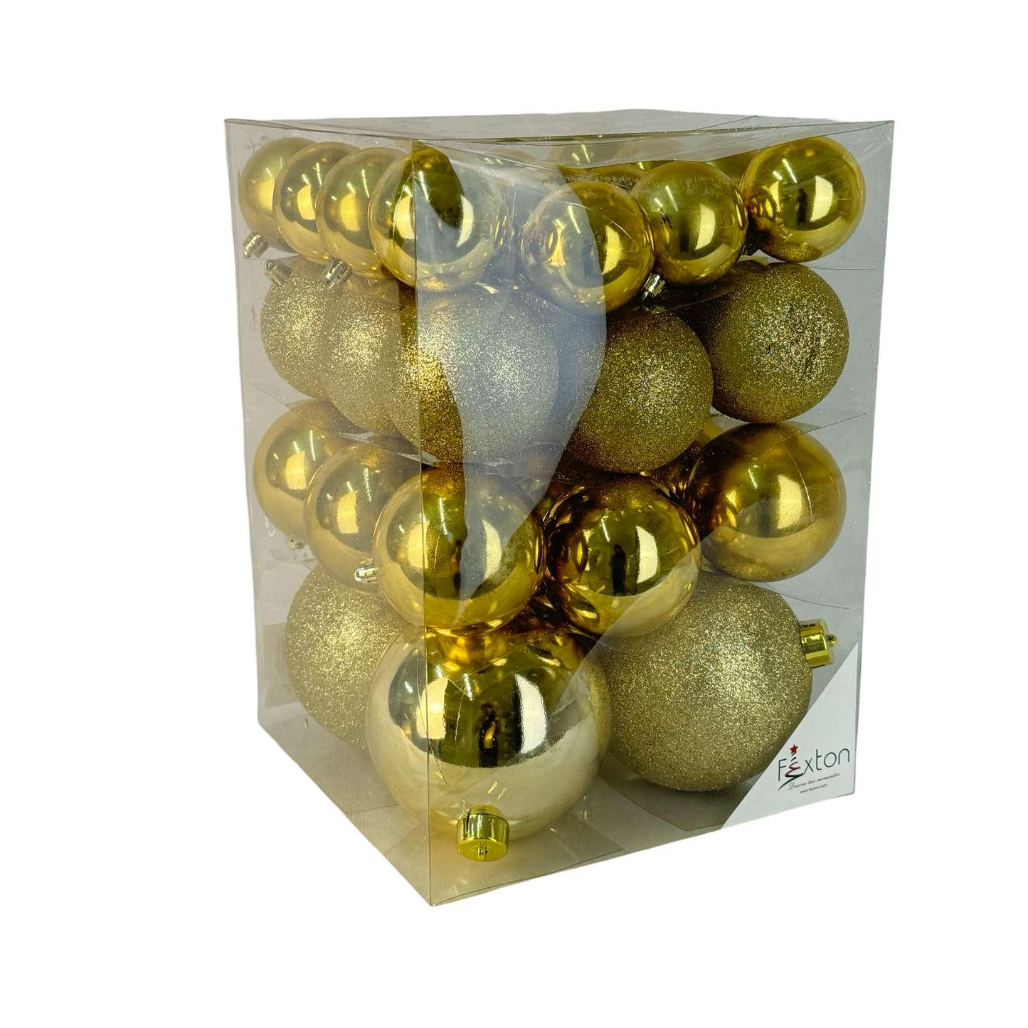 (Bhk01114Ch) Caja Esferas 38Pz Mix Champana