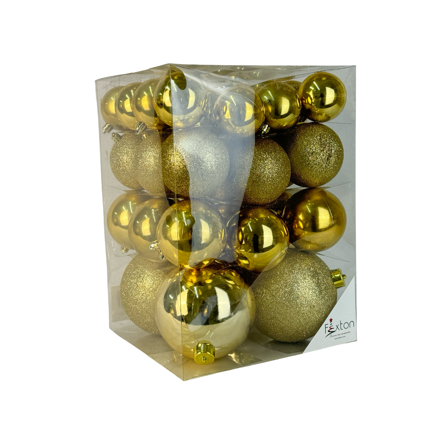 (Bhk01114Ch) Caja Esferas 38Pz Mix Champana