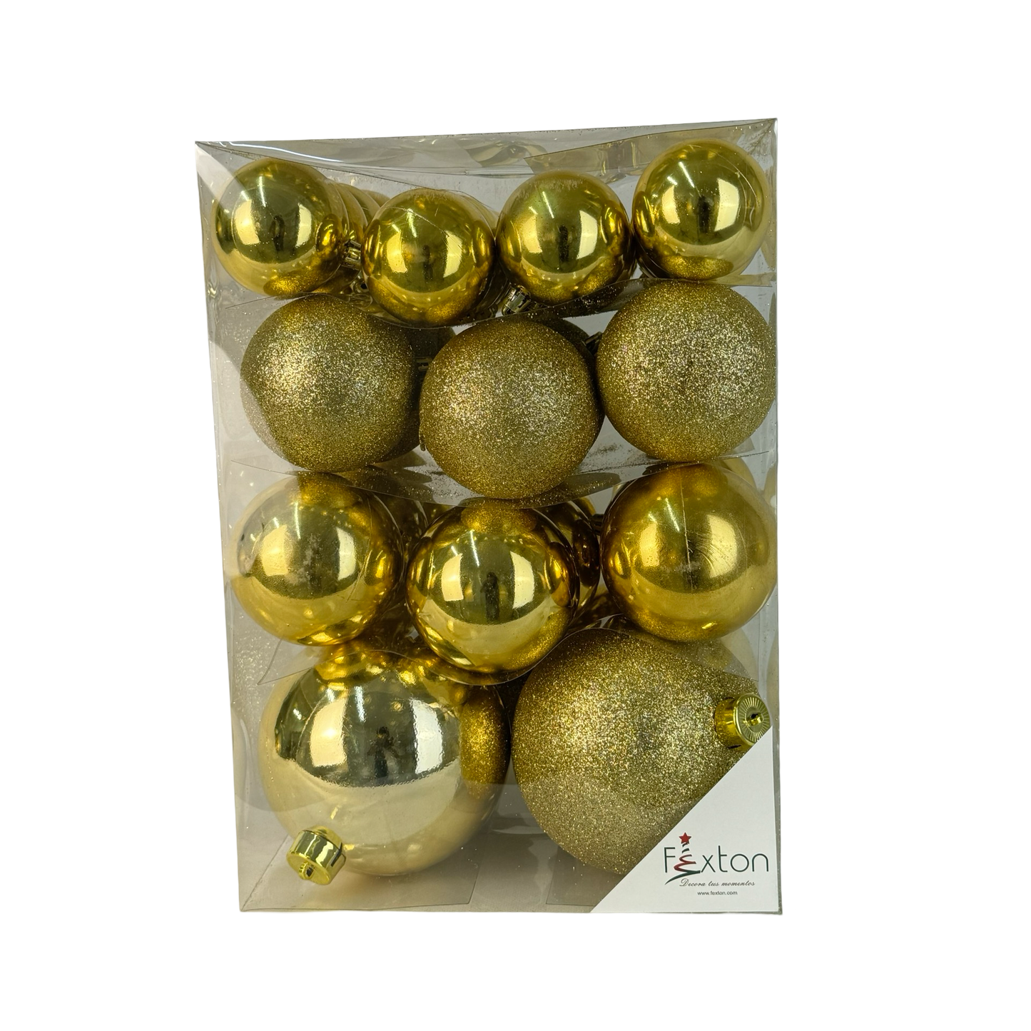 (Bhk01114Ch) Caja Esferas 38Pz Mix Champana