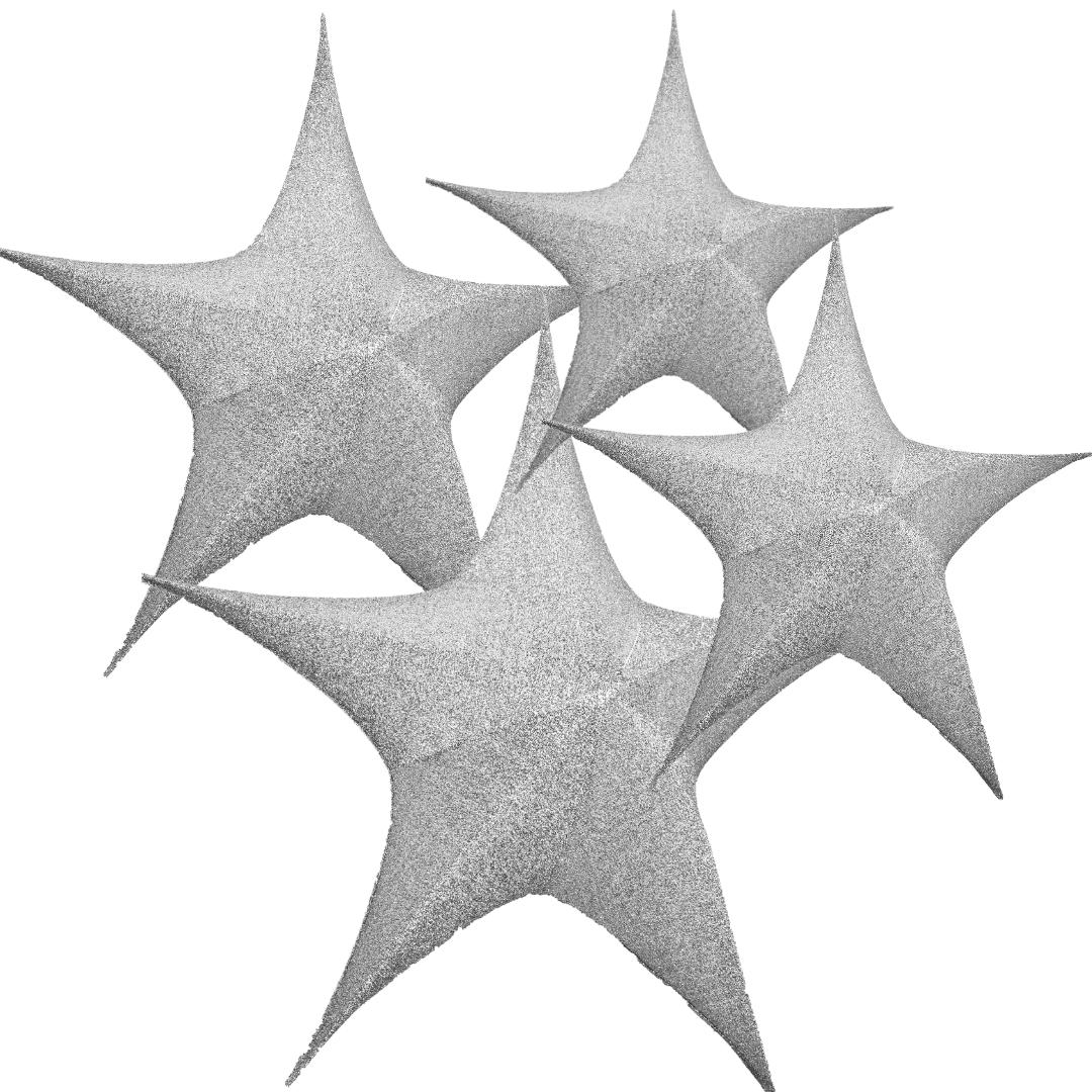 Estrella brillante plata 40cm/65cm/80cm/110cm