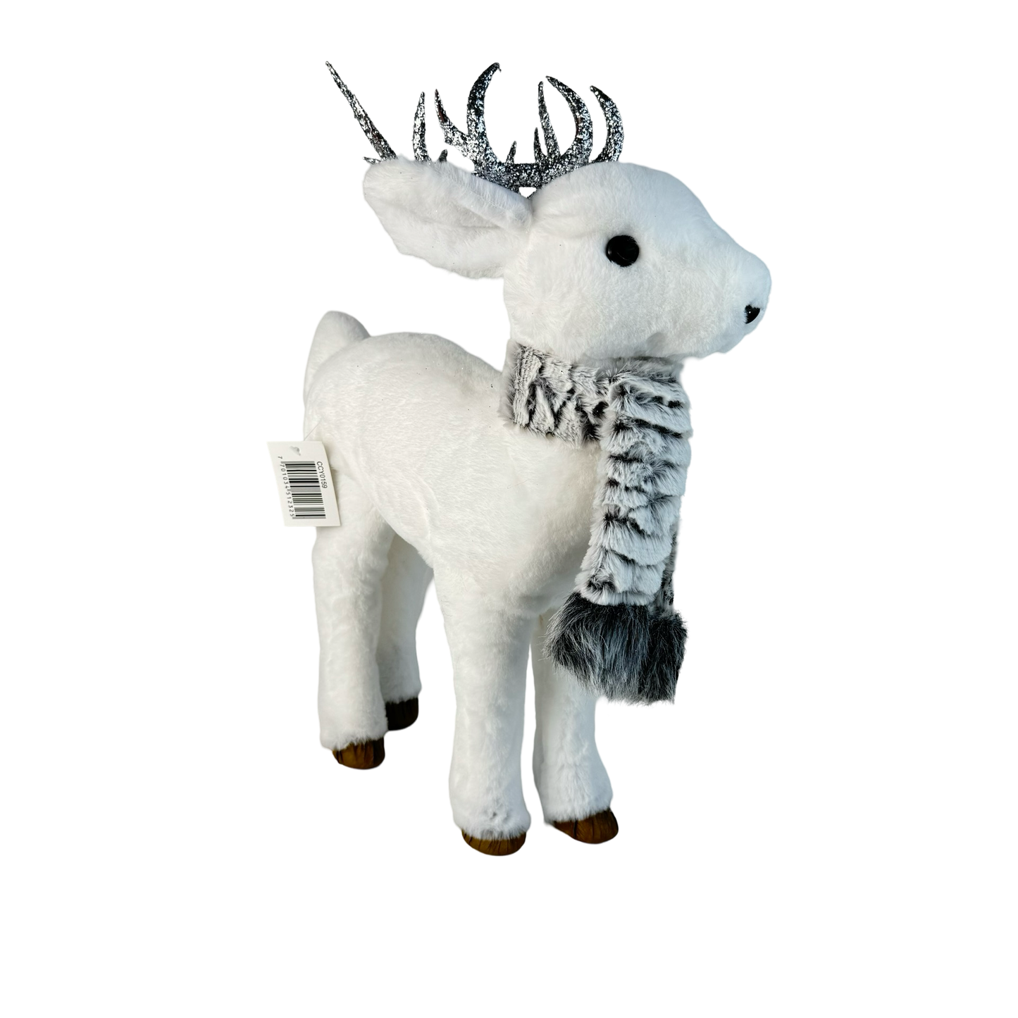 (CCY0159) Reno peluche 50 cm blanco gris