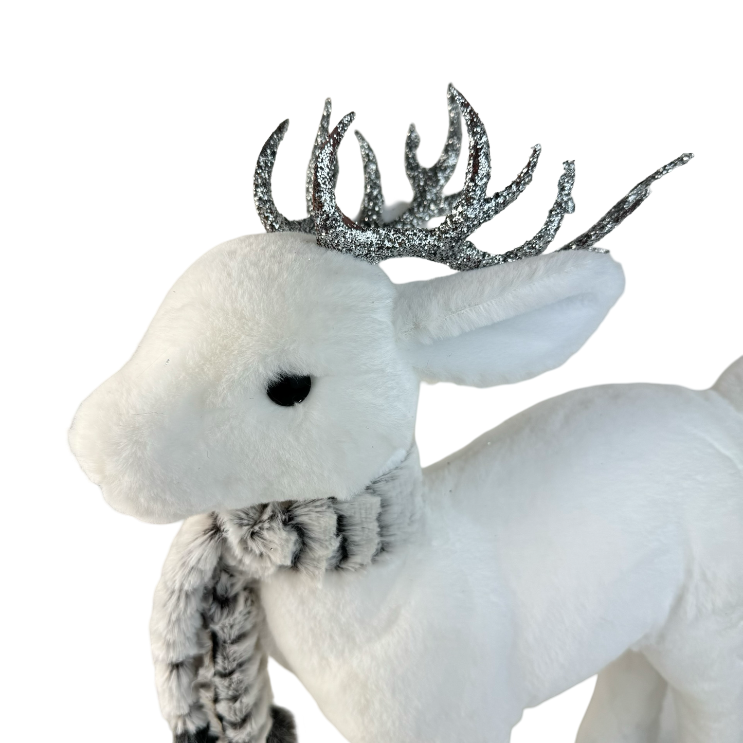 (CCY0159) Reno peluche 50 cm blanco gris