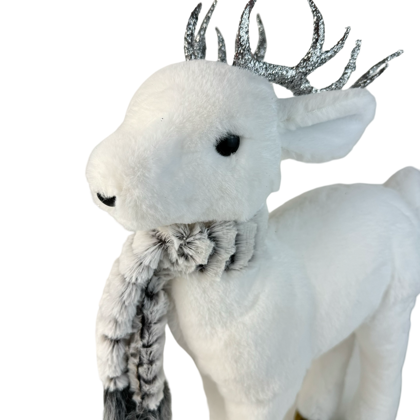 (CCY0159) Reno peluche 50 cm blanco gris