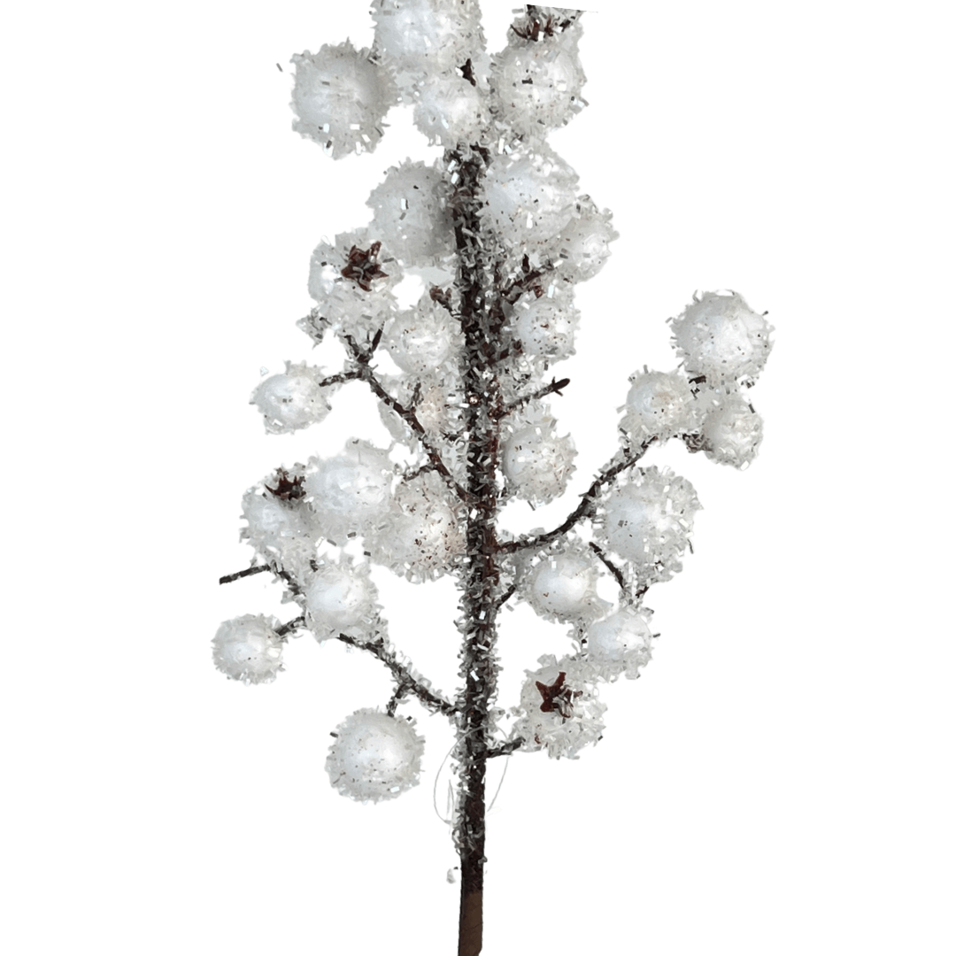 (Fla01060) Follaje Nevado 63Cm Blanco