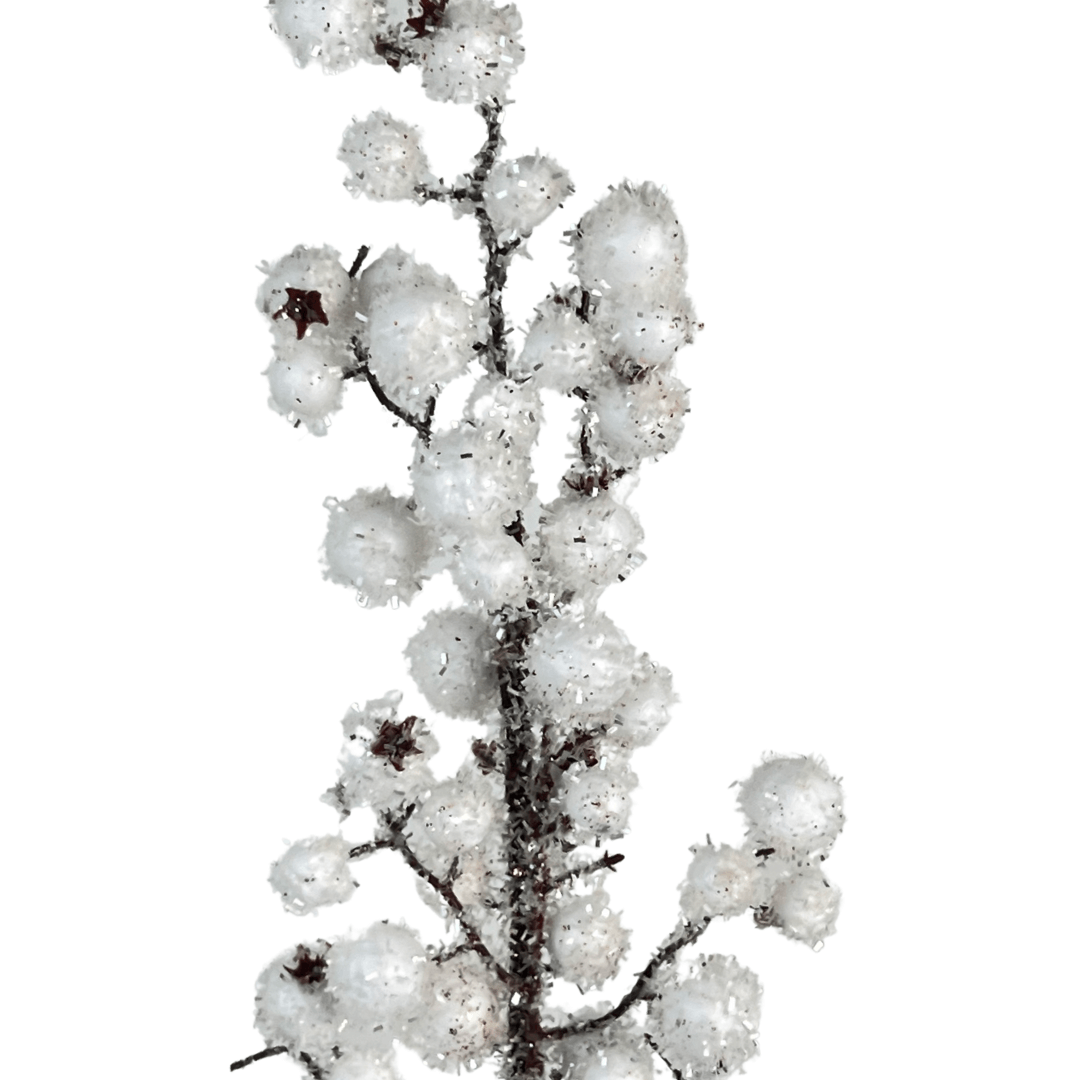 (Fla01060) Follaje Nevado 63Cm Blanco