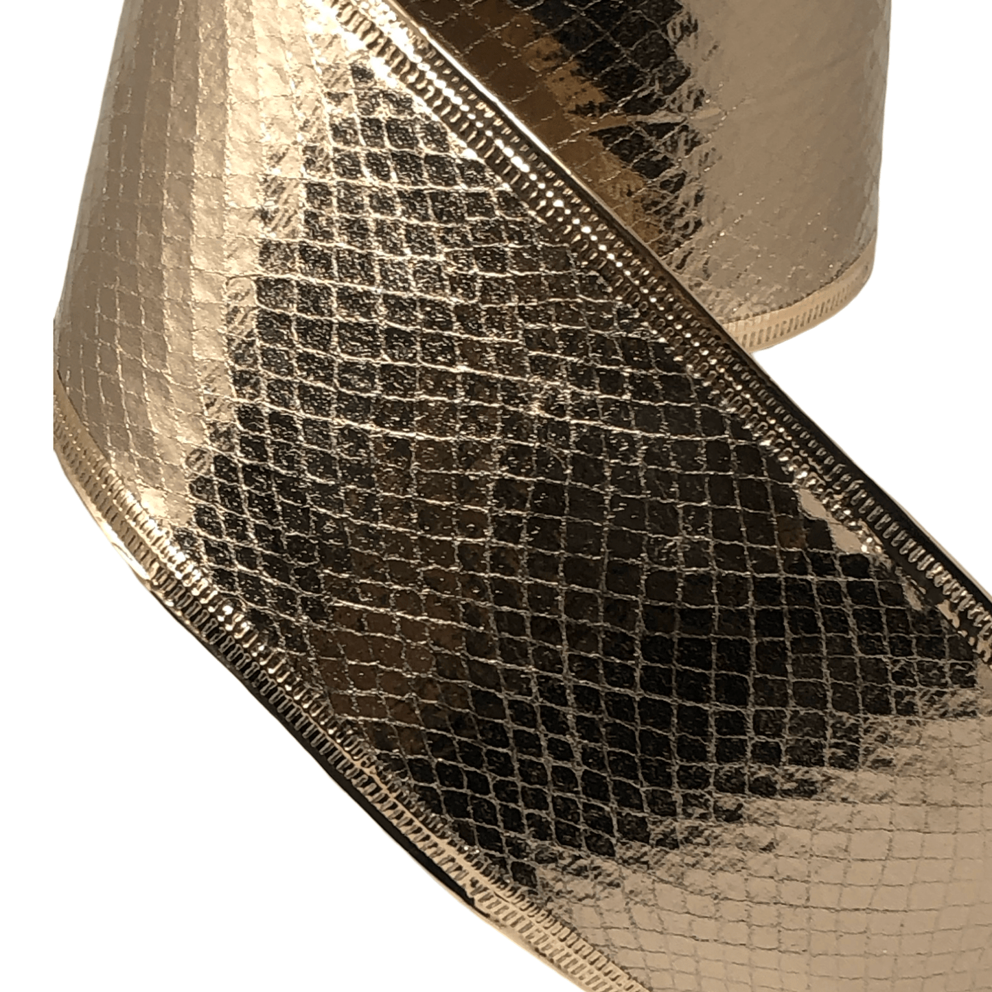 (TCH01762RsE) Liston Navideño 6.5CM X 9M Oro/Rosa