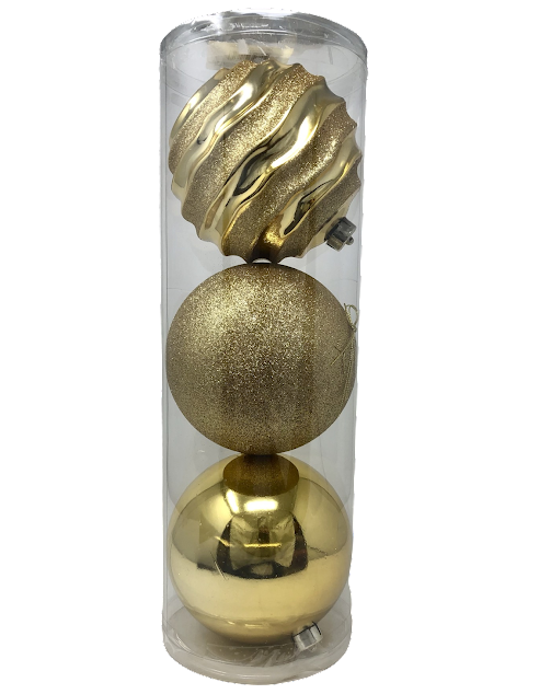 (BHK00226G(G)) Esfera DE 15CM C/3PZ Dorado