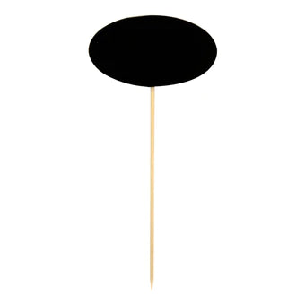 (5670-B) Letrero pizarron 9x5cm c/palo oval