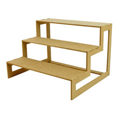 Base de madera escalera de 3 pisos 35x24cm