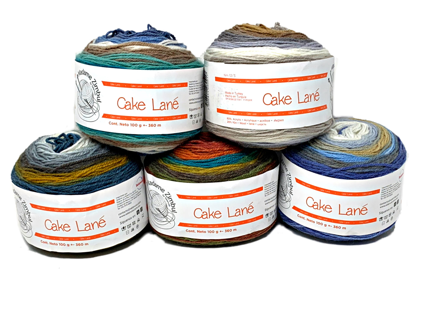 Estambre cake lane 100gr (variedad de colores)