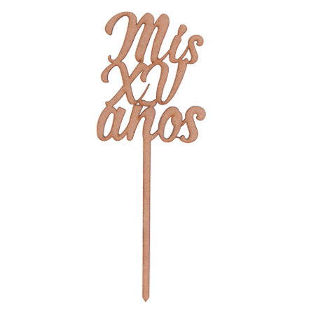 Letrero Mis XV años 35x9cm - Amo las Manualidades