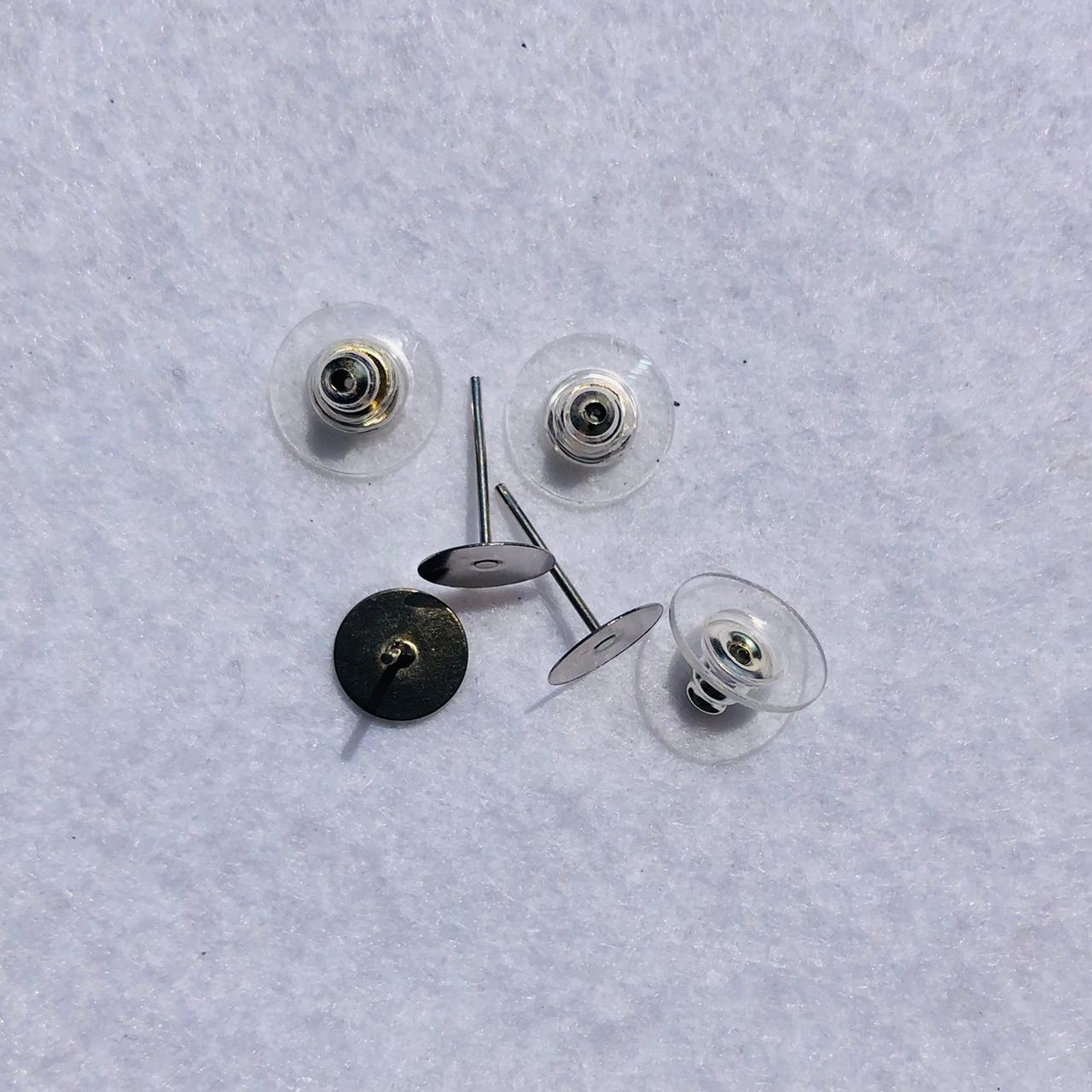 (25775) Alfiler para arete plano 8MM c/10 pares