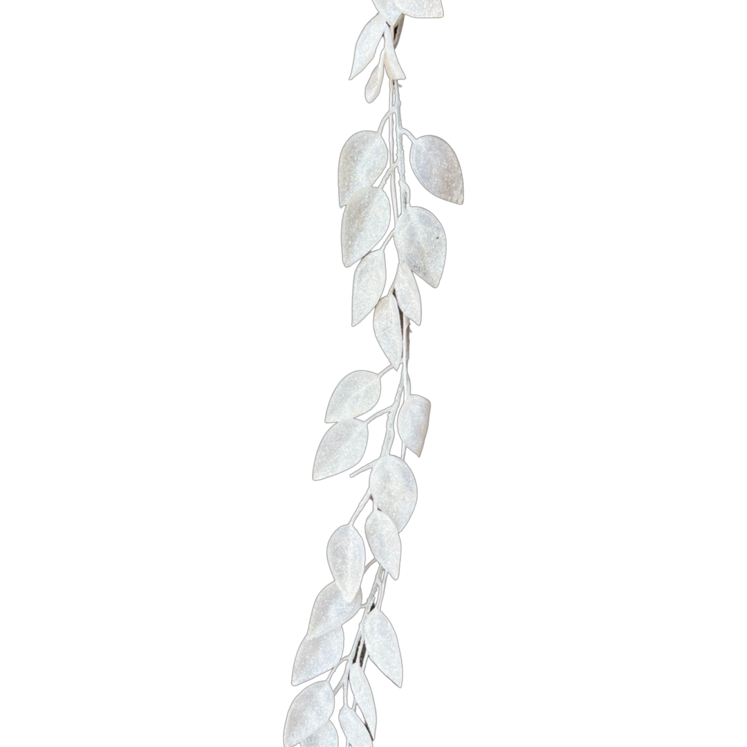 (FLA01072W) Guirnalda de hojas 150CM Blanca