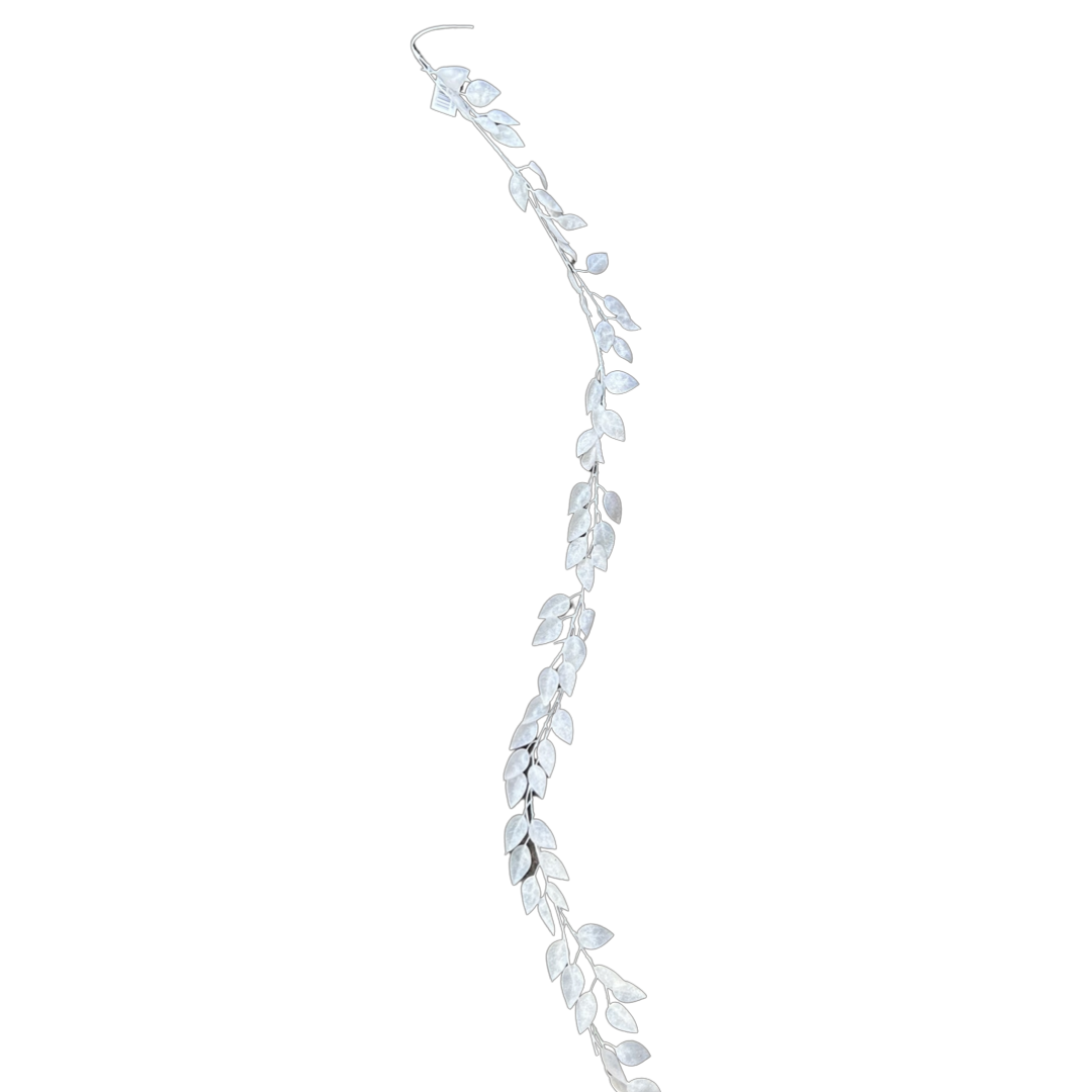 (FLA01072W) Guirnalda de hojas 150CM Blanca
