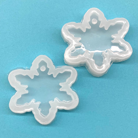 Molde de silicon para esferas de copo de nieve 6.5cm