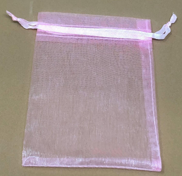 (9324) Bolsa organza #2 4x5cm rosa c/12