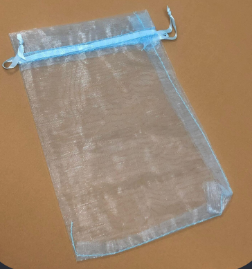 (9328) Bolsa organza #3 5x7cm celeste c/12