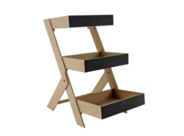 (5560) Base de madera 3 cajas c/pizarron 46x27x41cm