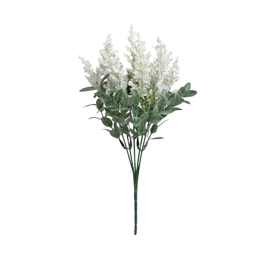 (11067) Ramo fino pastel x5 34 cm bco/lila